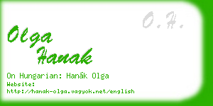 olga hanak business card