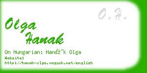 olga hanak business card